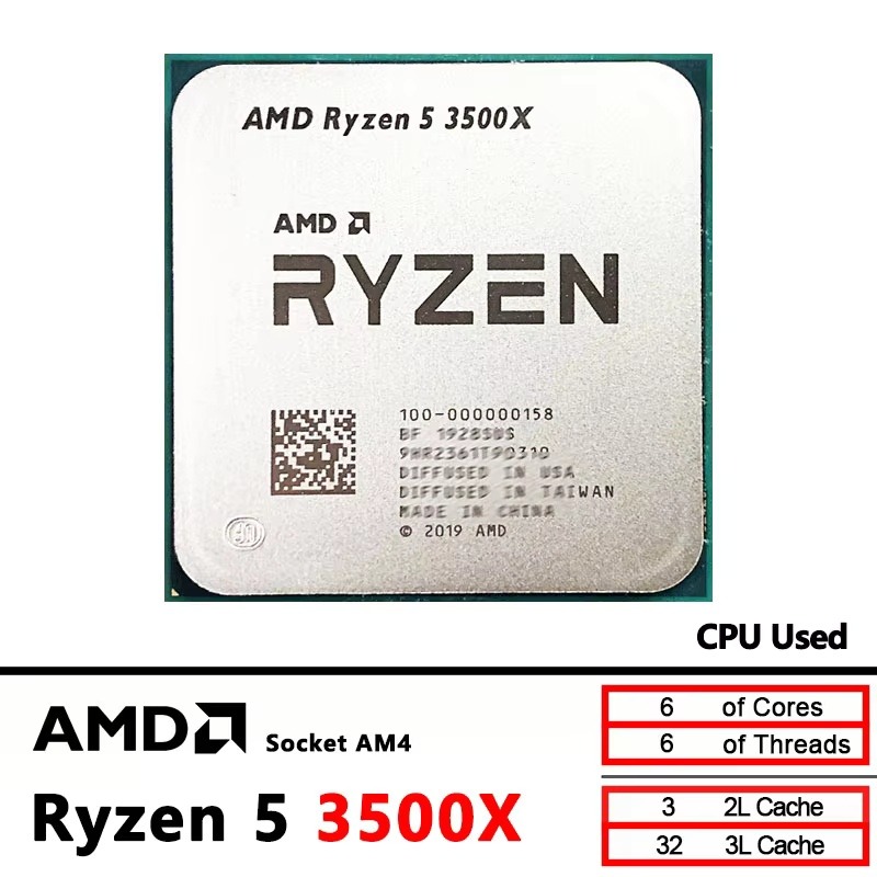 AMD Ryzen 5 3500X 3.6GHz 6 Cor - Esports Gaming Pc Build ulasan dan harga