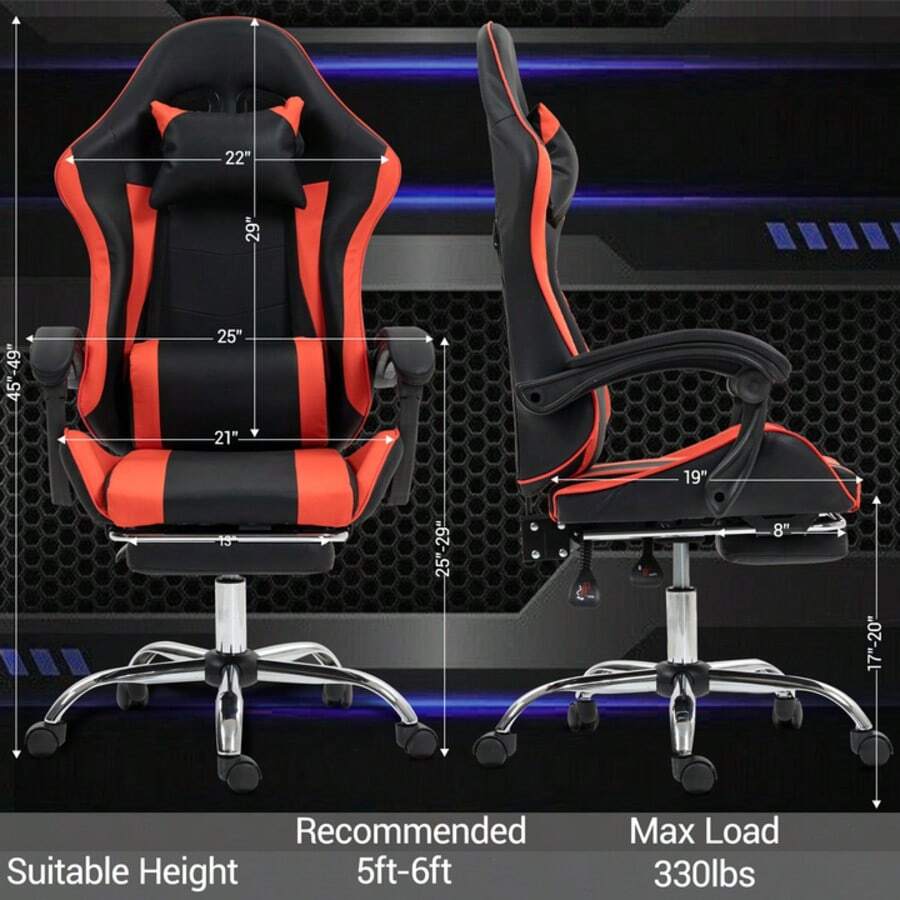 Gaming Chair With Massage Lumb - Video Gaming & Esports Usd Acc ulasan dan harga