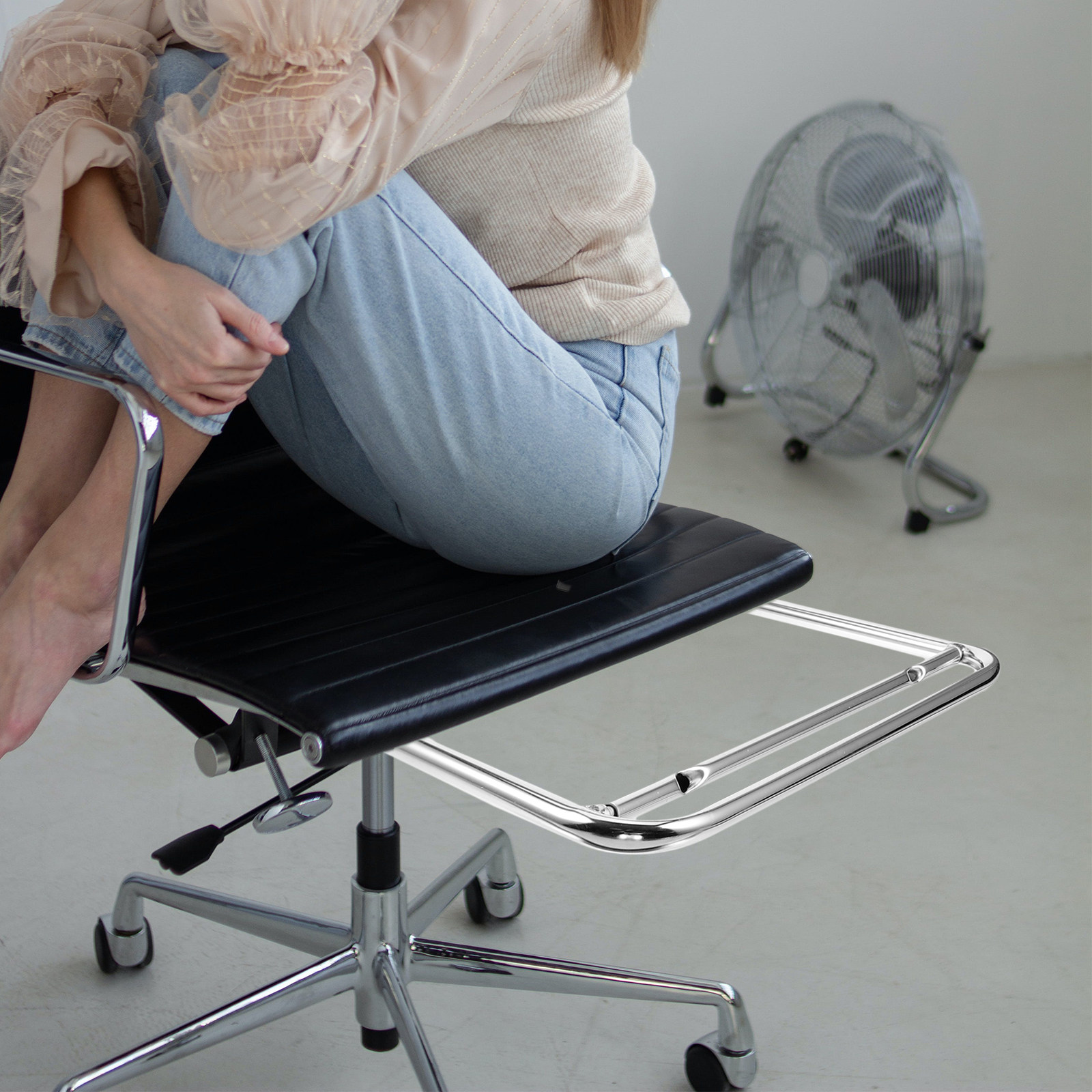 Stainless Steel Foot Rest Offi - Footrest Under Desk ulasan dan harga